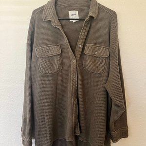 Aerie Lumberjane Waffle Shirt - Medium
